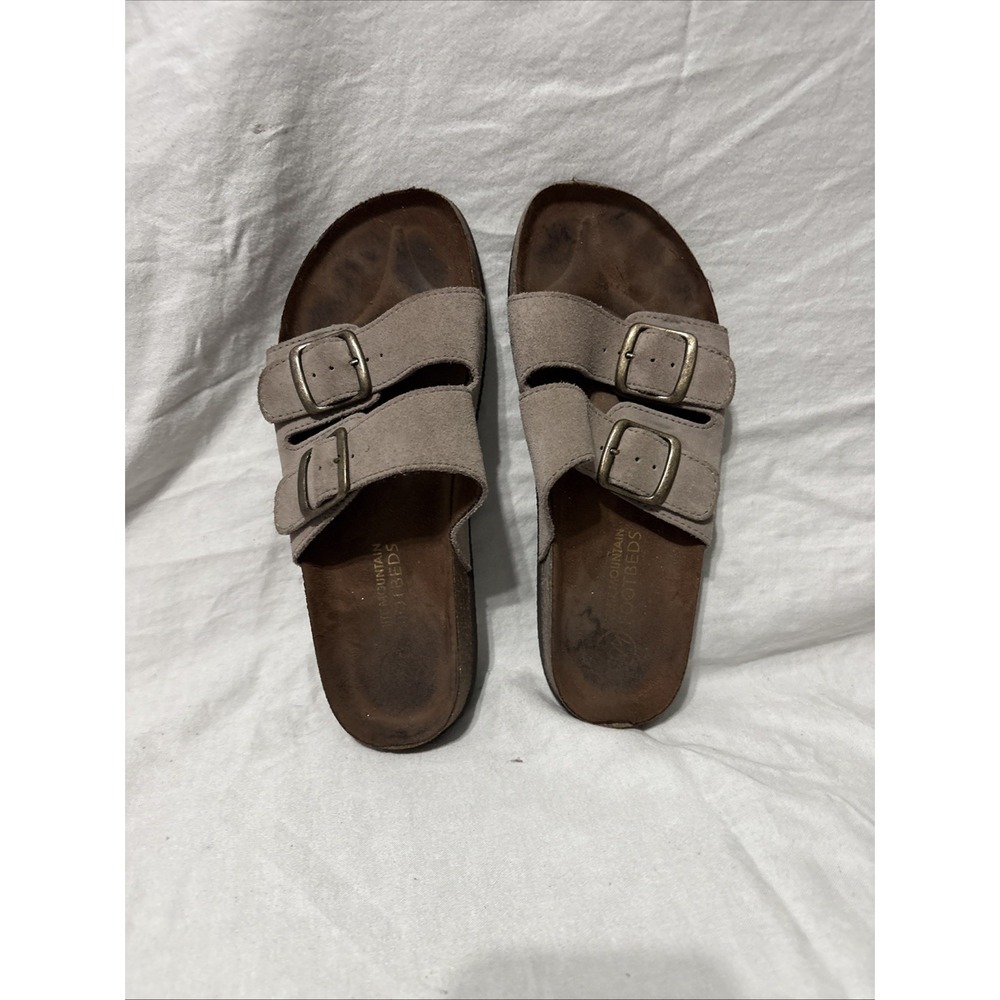 Mountain Sole‎ Women's Leather Footbed Hallie Sandal Size 8